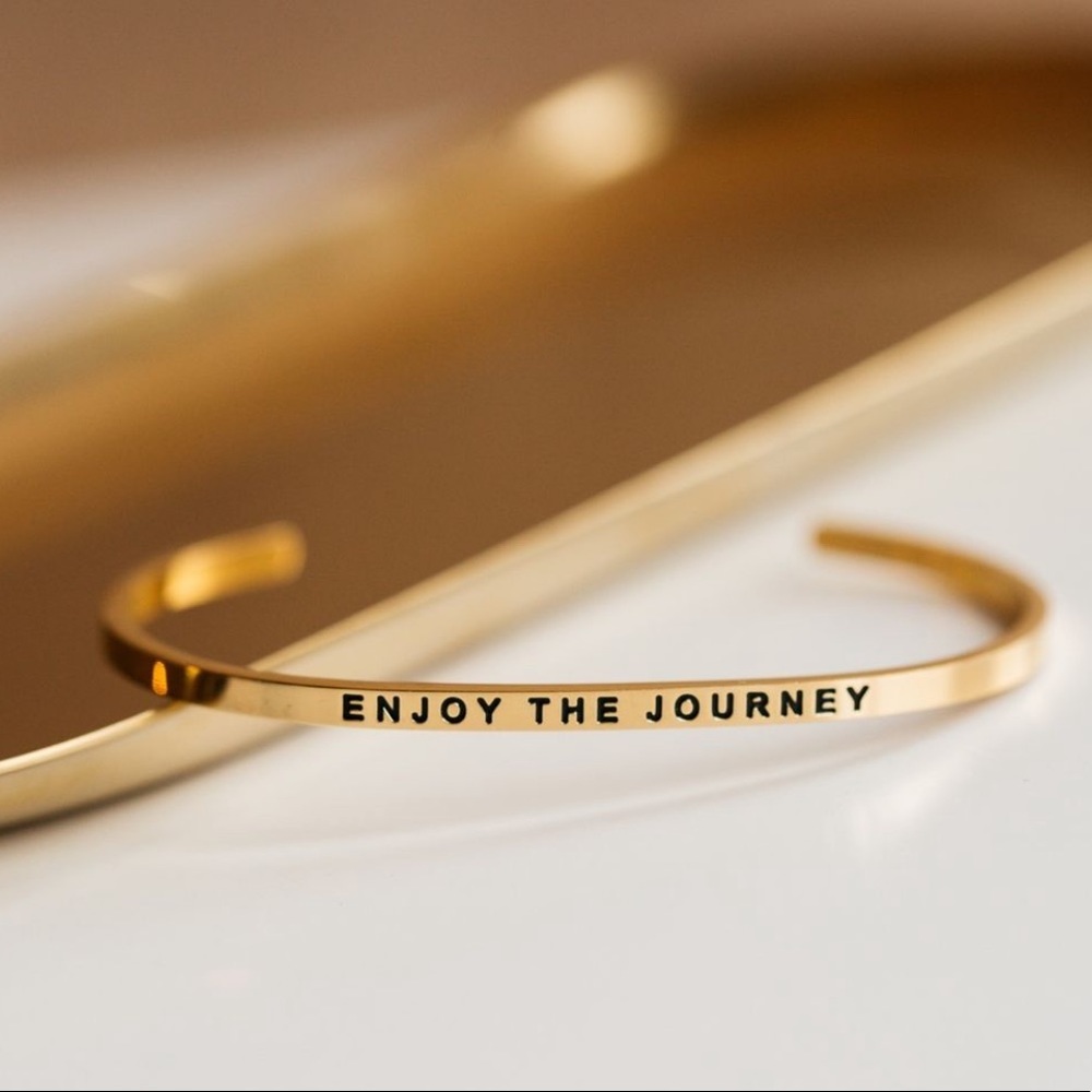 ‘Enjoy the Journey’ Mantraband in Gold
